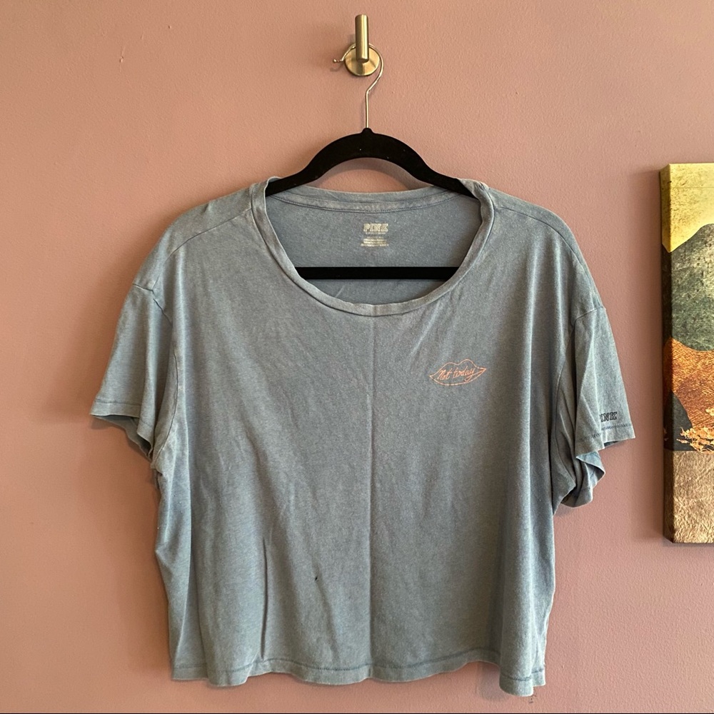 PINK “Not Today” Cropped Tee